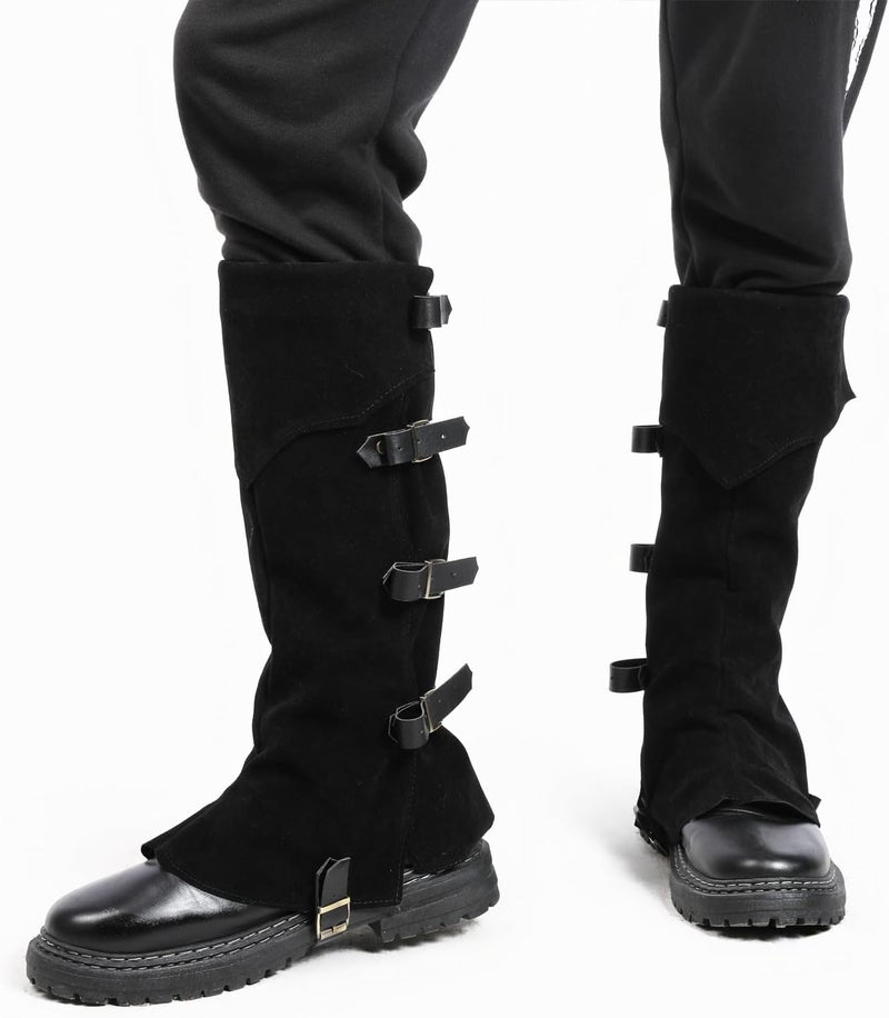 Toifrmu Store Pirate Boots Covers Faux Leather Medieval Steampunk Renaissance Boots Covers with Studs for Halloween Costume - Image 4